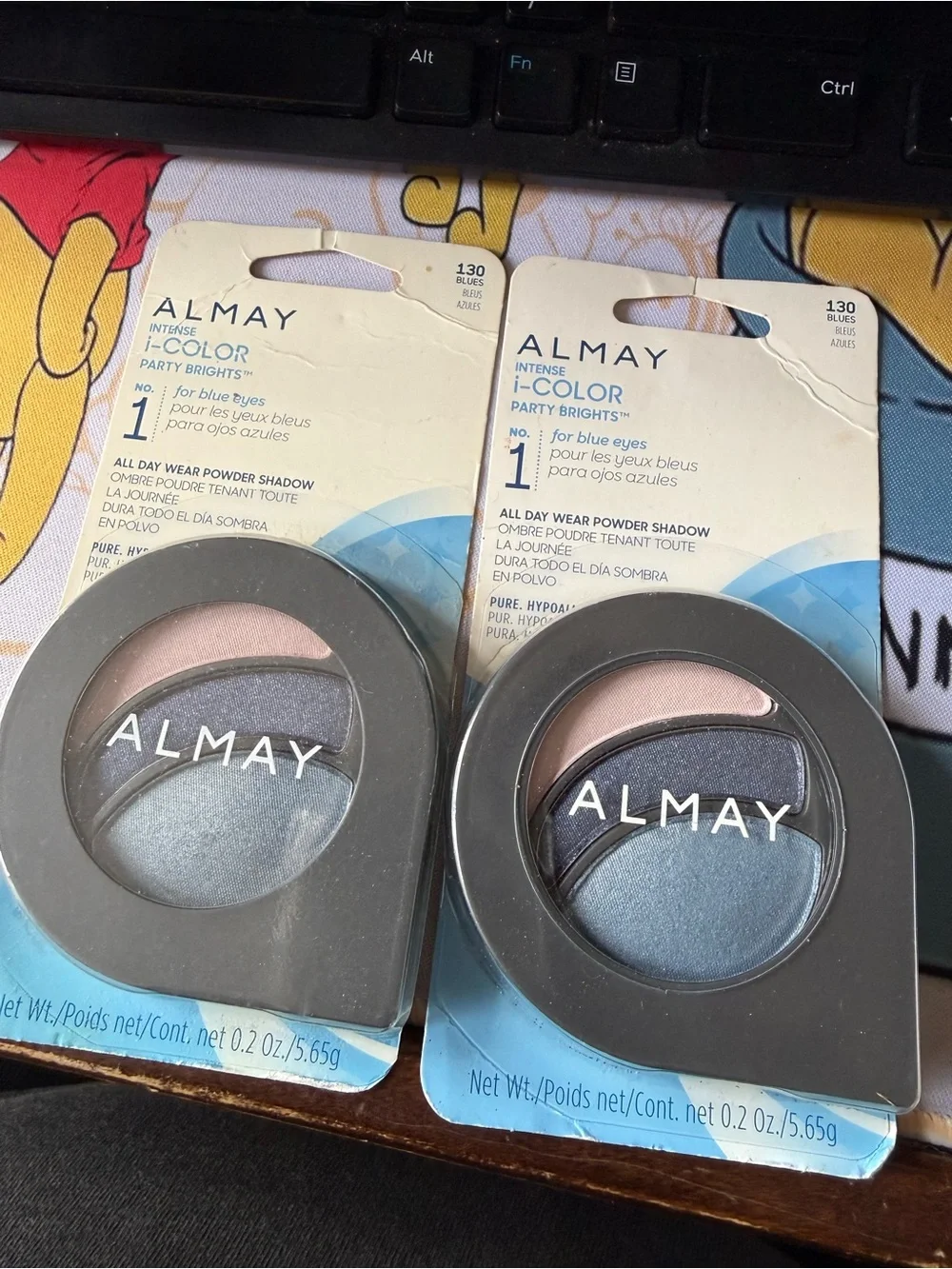 Almay Intense i-Color Party Brights Eye Shadow Trio lot of 2x #130 BLUES